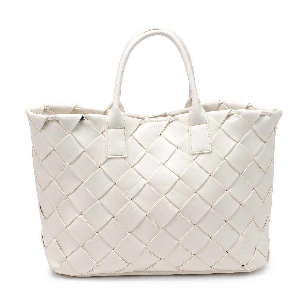 Moda Luxe - Adeline Woven Tote: Oatmilk